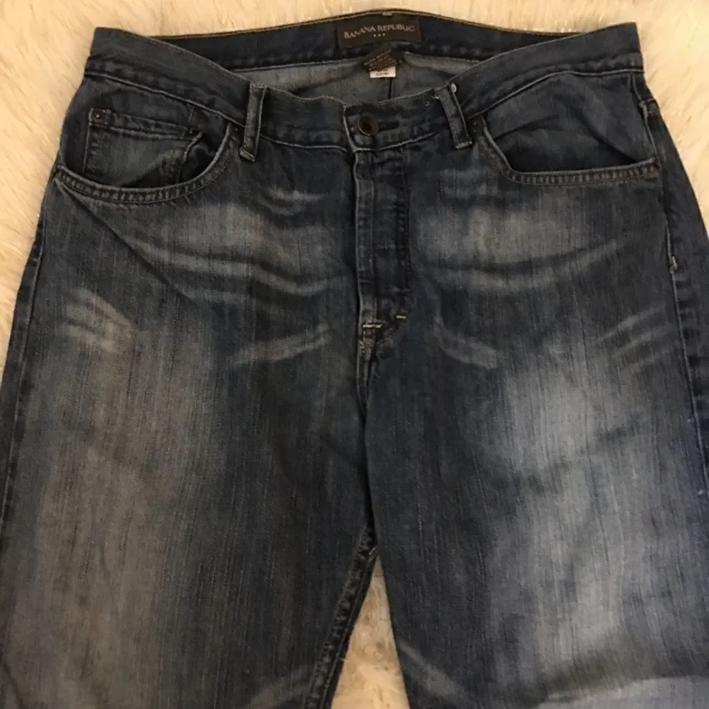 Banana Republic Chambray Button fly jeans
